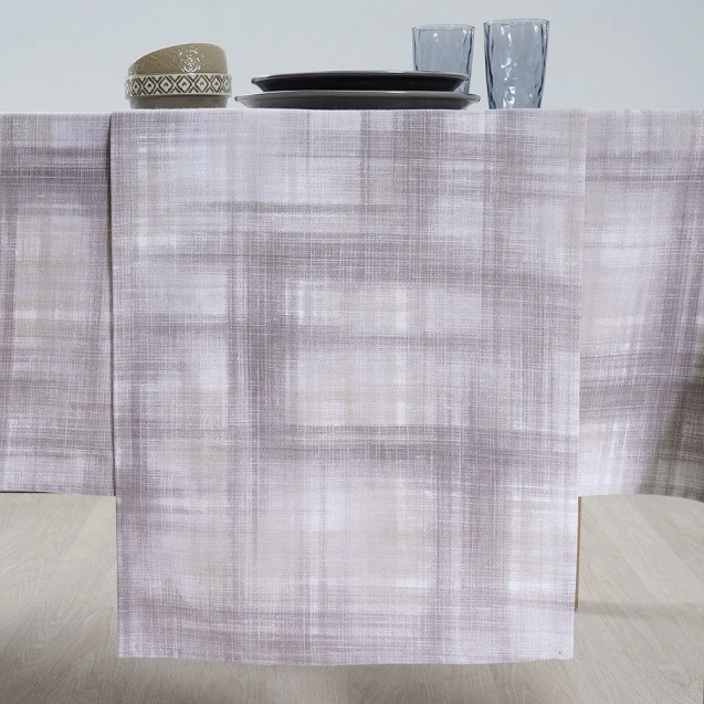 Τραπεζομάντηλο Dimeco 140x260 Check Brown Τραπεζομάντηλο Dimeco 140x260 Check Brown