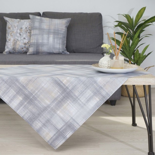 Καρέ Dimeco 85x85 Check Grey Καρέ Dimeco 85x85 Check Grey