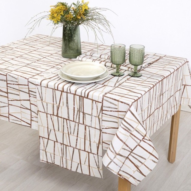 Τραπεζομάντηλο Dimeco 135x180 Indy Brown Τραπεζομάντηλο Dimeco 135x180 Indy Brown