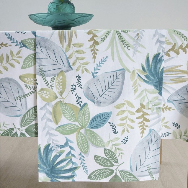 Runner Dimeco 40x160 Leaves Green Runner Dimeco 40x160 Leaves Green