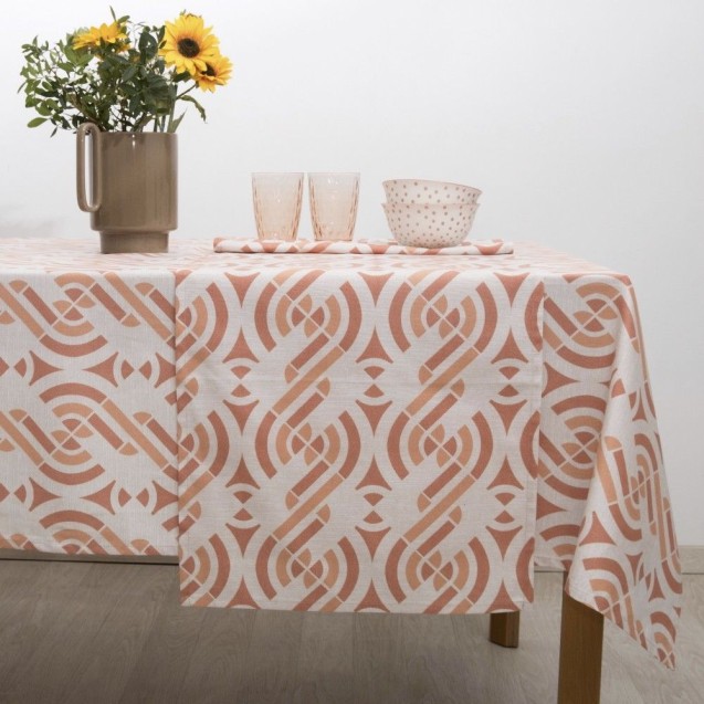 Τραπεζομάντηλο Dimeco 135x135 Nora Terracotta Τραπεζομάντηλο Dimeco 135x135 Nora Terracotta