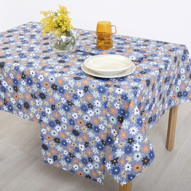 Τραπεζομάντηλο Dimeco 135x135 Maya Blue Τραπεζομάντηλο Dimeco 135x135 Maya Blue
