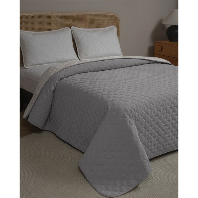 Κουβερλι Chenille Υπερδιπλο Adam Home 220x240 Mistral Grey Κουβερλι Chenille Υπερδιπλο Adam Home 220x240 Mistral Grey