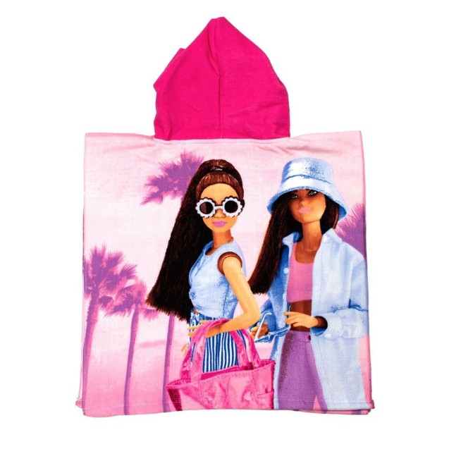 Πόντσο Θαλάσσης Quick Dry Mattel Barbie 86 50x100 Pink Πόντσο Θαλάσσης Quick Dry Mattel Barbie 86 50x100 Pink