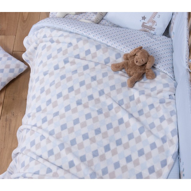 Βρεφική Κουβέρτα Fleece Αγκαλιάς Nef-Nef Sweet Rhombus Blue 75x110 Βρεφική Κουβέρτα Fleece Αγκαλιάς Nef-Nef Sweet Rhombus Blue 75x110