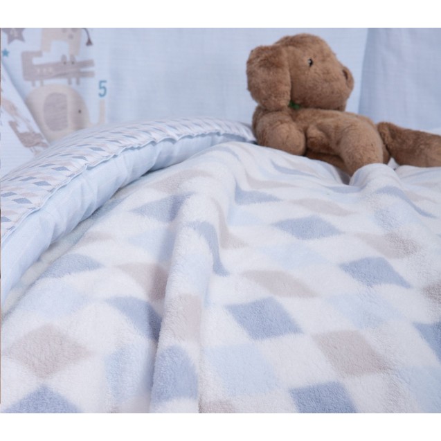 Βρεφική Κουβέρτα Fleece Αγκαλιάς Nef-Nef Sweet Rhombus Blue 75x110 Βρεφική Κουβέρτα Fleece Αγκαλιάς Nef-Nef Sweet Rhombus Blue 75x110