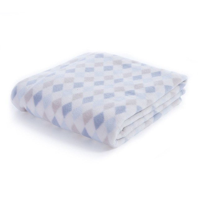 Βρεφική Κουβέρτα Fleece Κούνιας Nef-Nef Sweet Rhombus Blue 110x150 Βρεφική Κουβέρτα Fleece Κούνιας Nef-Nef Sweet Rhombus Blue 110x150