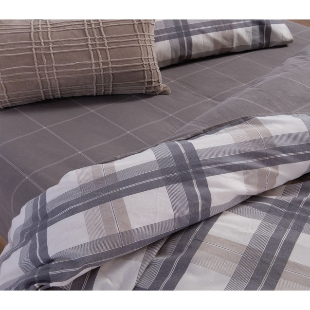 Σετ Σεντόνια Μονά 3 Τεμαχίων Nef-Nef Charlie Grey 160x260 Σετ Σεντόνια Μονά 3 Τεμαχίων Nef-Nef Charlie Grey 160x260