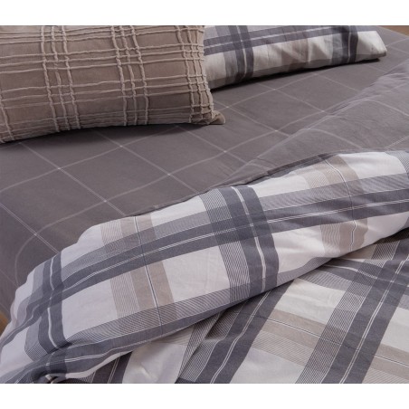 Σετ Σεντόνια Μονά 3 Τεμαχίων Nef-Nef Charlie Grey 160x260