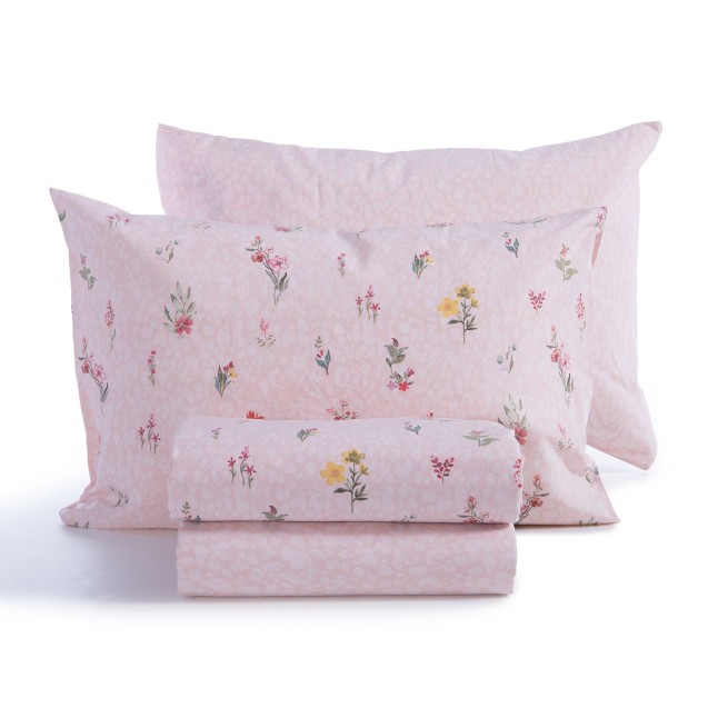 Σετ Σεντόνια Υπέρδιπλα 4 Τεμαχίων Nef-Nef Plant Pink 240x270 Σετ Σεντόνια Υπέρδιπλα 4 Τεμαχίων Nef-Nef Plant Pink 240x270