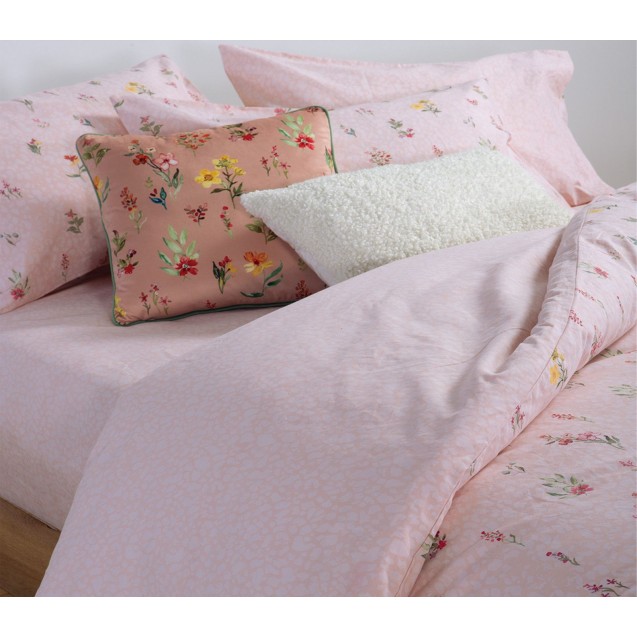 Σετ Παπλωματοθήκη Υπέρδιπλη 3 Τεμαχίων Nef-Nef Plant Pink 240x230 Σετ Παπλωματοθήκη Υπέρδιπλη 3 Τεμαχίων Nef-Nef Plant Pink 240x230
