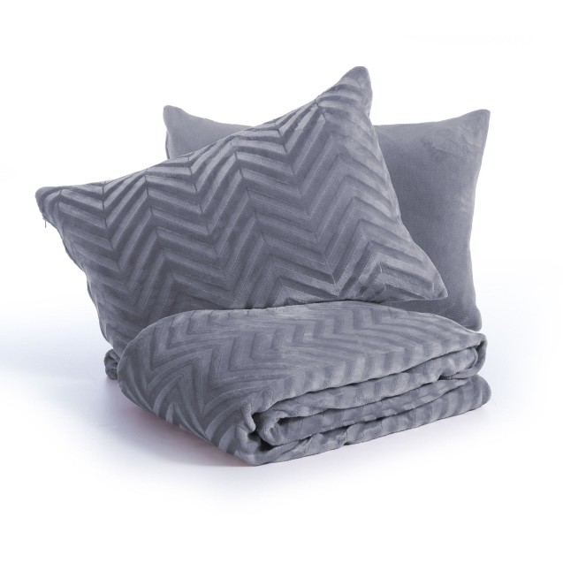 Σετ Παπλωματοθήκη Μονή 2 Τεμαχίων Nef-Nef Carmen Grey 160x220 Σετ Παπλωματοθήκη Μονή 2 Τεμαχίων Nef-Nef Carmen Grey 160x220
