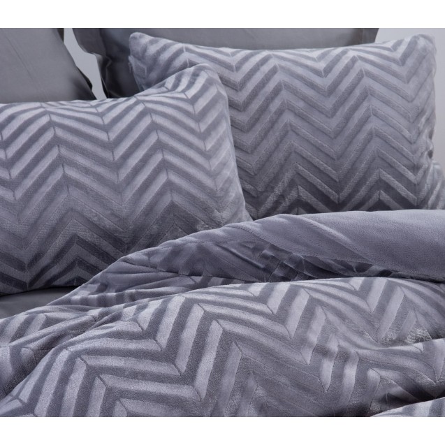 Σετ Παπλωματοθήκη Μονή 2 Τεμαχίων Nef-Nef Carmen Grey 160x220 Σετ Παπλωματοθήκη Μονή 2 Τεμαχίων Nef-Nef Carmen Grey 160x220