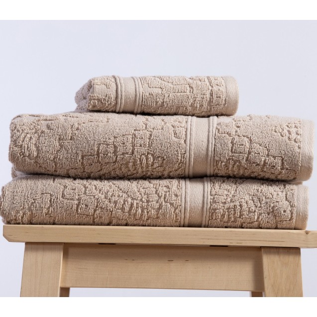 Πετσέτα Προσώπου Nef-Nef Louiza Beige 50x90 Πετσέτα Προσώπου Nef-Nef Louiza Beige 50x90