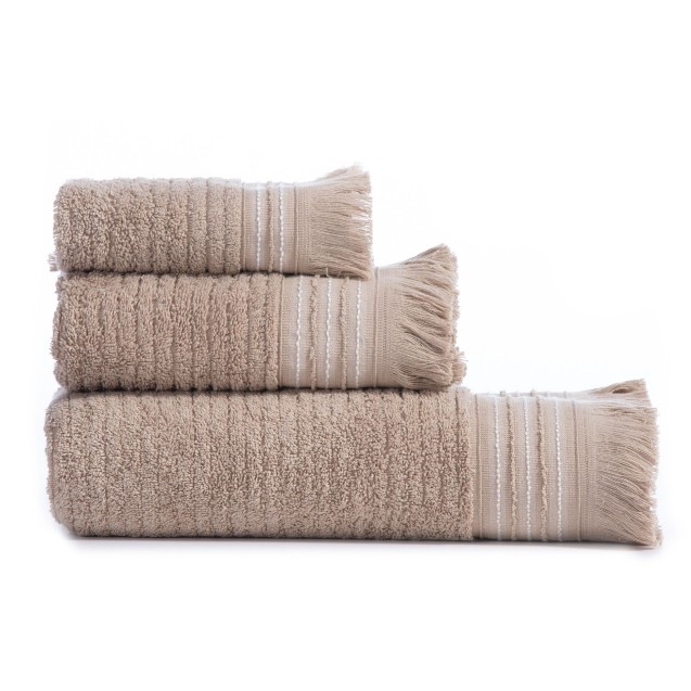 Πετσέτα Προσώπου Nef-Nef Satti Beige 50x90 Πετσέτα Προσώπου Nef-Nef Satti Beige 50x90