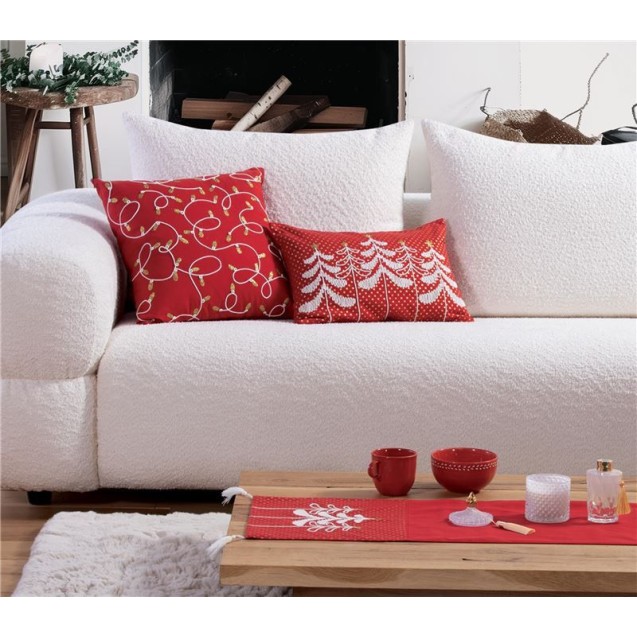 Χριστουγεννιάτικη Τραβέρσα Nef-Nef Elegant Christmas Lights Red 33x150 Χριστουγεννιάτικη Τραβέρσα Nef-Nef Elegant Christmas Lights Red 33x150