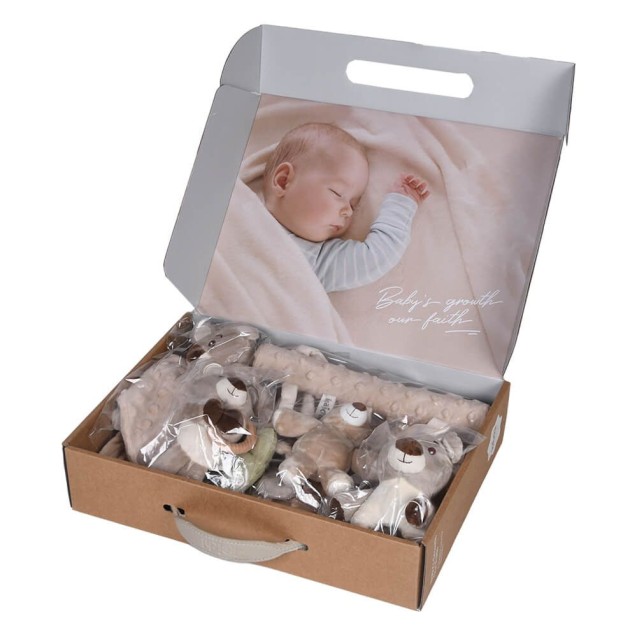 Σετ Δώρου 5τμχ Bebe Stars Teddy Bear Nature 60-102 Σετ Δώρου 5τμχ Bebe Stars Teddy Bear Nature 60-102