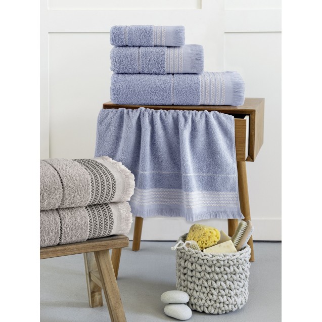 Σετ Πετσέτες 3 Τεμαχίων Nima Plush Gray 30x50,50x90,70x140 Σετ Πετσέτες 3 Τεμαχίων Nima Plush Gray 30x50,50x90,70x140