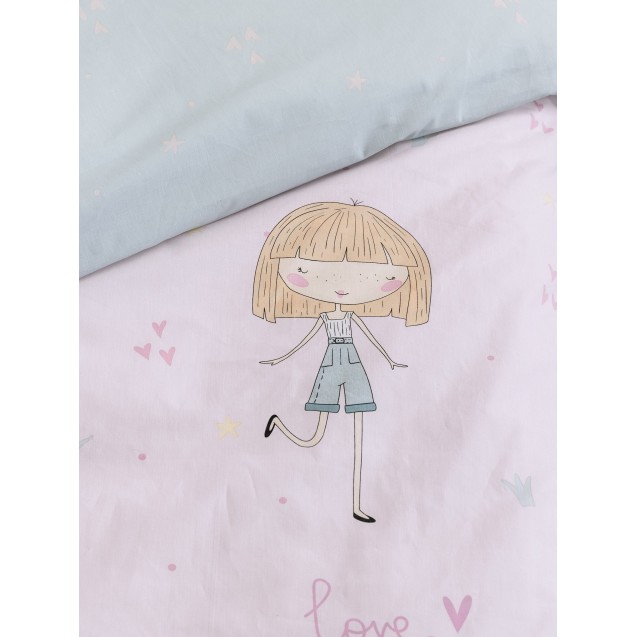 Σετ Παιδική Παπλωματοθήκη Μονή 2 Τεμαχίων Nima Lovely 160x240 Σετ Παιδική Παπλωματοθήκη Μονή 2 Τεμαχίων Nima Lovely 160x240
