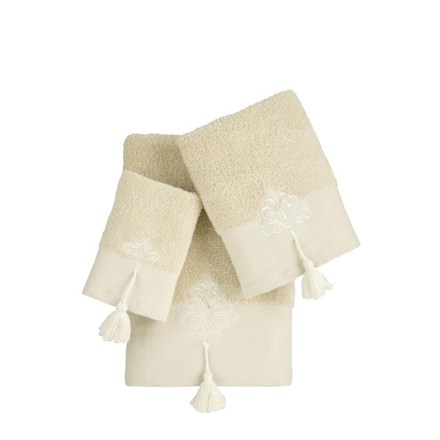 Σετ Πετσέτες 3 Τεμαχίων Nima Emeline Beige 30x50,50x90,70x140 Σετ Πετσέτες 3 Τεμαχίων Nima Emeline Beige 30x50,50x90,70x140