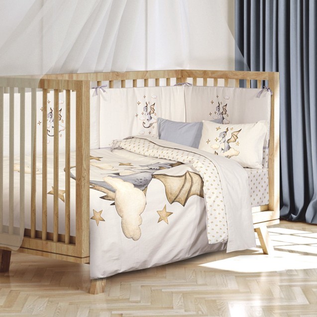 Σετ Σεντόνια Κούνιας 3 Τεμαχίων Greenwich Polo Club 8840 White-Beige-Mint 130x170 Σετ Σεντόνια Κούνιας 3 Τεμαχίων Greenwich Polo Club 8840 White-Beige-Mint 130x170