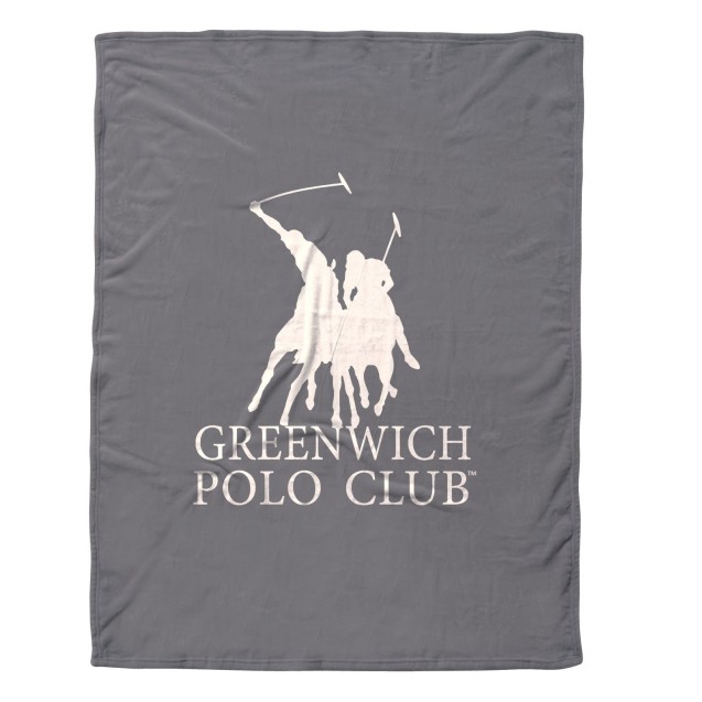 Κουβέρτα Fleece Μονή Greenwich Polo Club 3489 Grey 160x240 Κουβέρτα Fleece Μονή Greenwich Polo Club 3489 Grey 160x240