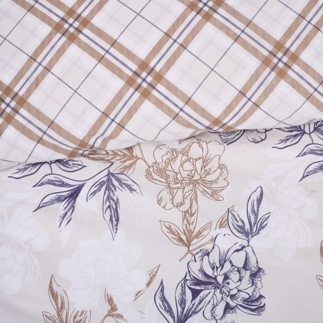 Σετ Παπλωματοθήκη Μονή 2 Τεμαχίων Das Home 5422 Taupe-Blue 160x240 Σετ Παπλωματοθήκη Μονή 2 Τεμαχίων Das Home 5422 Taupe-Blue 160x240