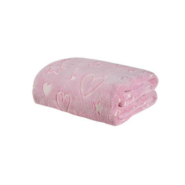 Παιδική Κουβέρτα Fleece Μονή Φωσφοριζέ Das Home 4898 Fuschia-White 160x220 Παιδική Κουβέρτα Fleece Μονή Φωσφοριζέ Das Home 4898 Fuschia-White 160x220