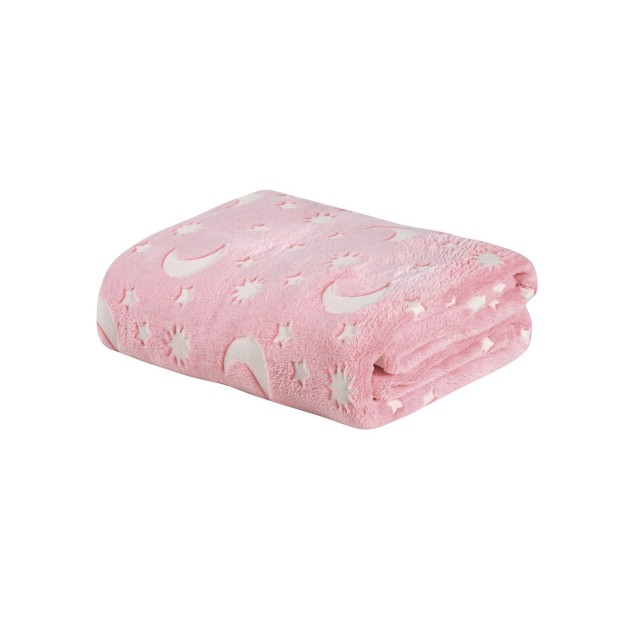 Παιδική Κουβέρτα Fleece Μονή Φωσφοριζέ Das Home 4897 Pink-White 160x220 Παιδική Κουβέρτα Fleece Μονή Φωσφοριζέ Das Home 4897 Pink-White 160x220