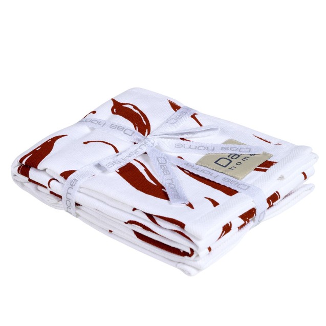 Σετ Ποτηρόπανα 2 Τεμαχίων Das Home 0736 White-Bordeaux 40x60 Σετ Ποτηρόπανα 2 Τεμαχίων Das Home 0736 White-Bordeaux 40x60