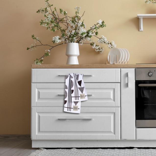 Σετ Ποτηρόπανα 2 Τεμαχίων Das Home 0740 White-Grey 40x60 Σετ Ποτηρόπανα 2 Τεμαχίων Das Home 0740 White-Grey 40x60