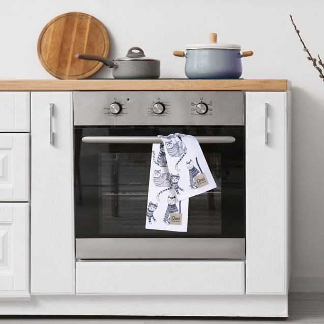 Σετ Ποτηρόπανα 2 Τεμαχίων Das Home 0735 White-Grey 40x60 Σετ Ποτηρόπανα 2 Τεμαχίων Das Home 0735 White-Grey 40x60