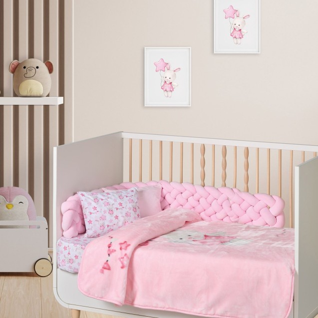 Κουβέρτα Βελουτέ Κούνιας Das Home 4917 Pink 110x140 Κουβέρτα Βελουτέ Κούνιας Das Home 4917 Pink 110x140