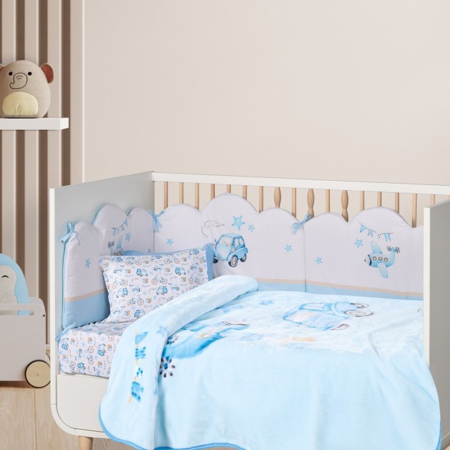 Κουβέρτα Βελουτέ Κούνιας Das Home 4918 Blue 110x140 Κουβέρτα Βελουτέ Κούνιας Das Home 4918 Blue 110x140