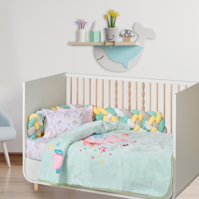 Κουβέρτα Βελουτέ Κούνιας Das Home 4919 Mint-Pink 110x140 Κουβέρτα Βελουτέ Κούνιας Das Home 4919 Mint-Pink 110x140