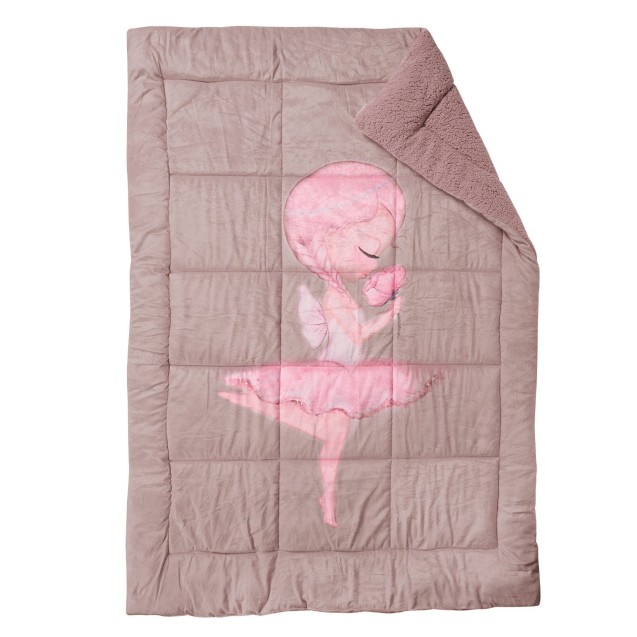 Παιδικό Κουβερτοπάπλωμα με Γούνα Sherpa Μονό Das Home 4920 Pink-Nude 160x220 Παιδικό Κουβερτοπάπλωμα με Γούνα Sherpa Μονό Das Home 4920 Pink-Nude 160x220