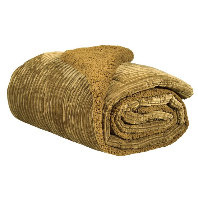 Κουβερτοπάπλωμα Μονό με Γούνα Sherpa Das Home 1180 Olive 160x220 Κουβερτοπάπλωμα Μονό με Γούνα Sherpa Das Home 1180 Olive 160x220