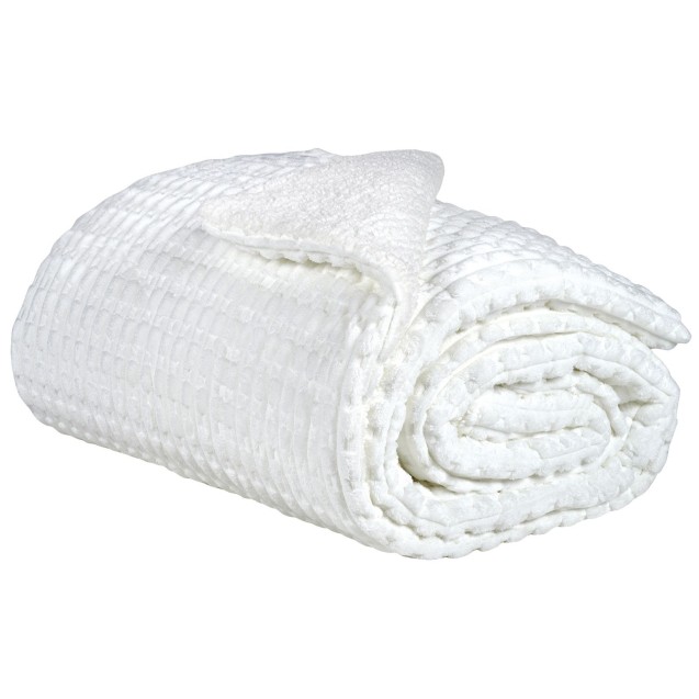 Κουβερτοπάπλωμα Μονό με Γούνα Sherpa Das Home 1176 White 160x220 Κουβερτοπάπλωμα Μονό με Γούνα Sherpa Das Home 1176 White 160x220