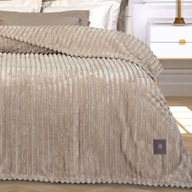 Κουβέρτα Fleece Μονή Greenwich Polo Club 3485 Beige 160x220 Κουβέρτα Fleece Μονή Greenwich Polo Club 3485 Beige 160x220