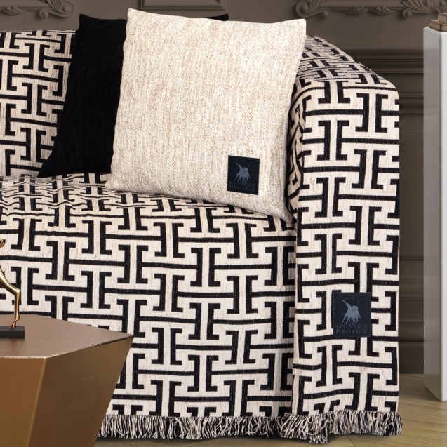 Ριχτάρι Τριθέσιου Greenwich Polo Club 3931 Ecru-Black 180x300 Ριχτάρι Τριθέσιου Greenwich Polo Club 3931 Ecru-Black 180x300