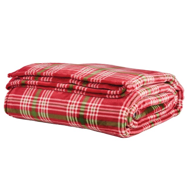 Κουβέρτα Fleece Υπέρδιπλη Das Home 1361 Red-Green 220x240 Κουβέρτα Fleece Υπέρδιπλη Das Home 1361 Red-Green 220x240