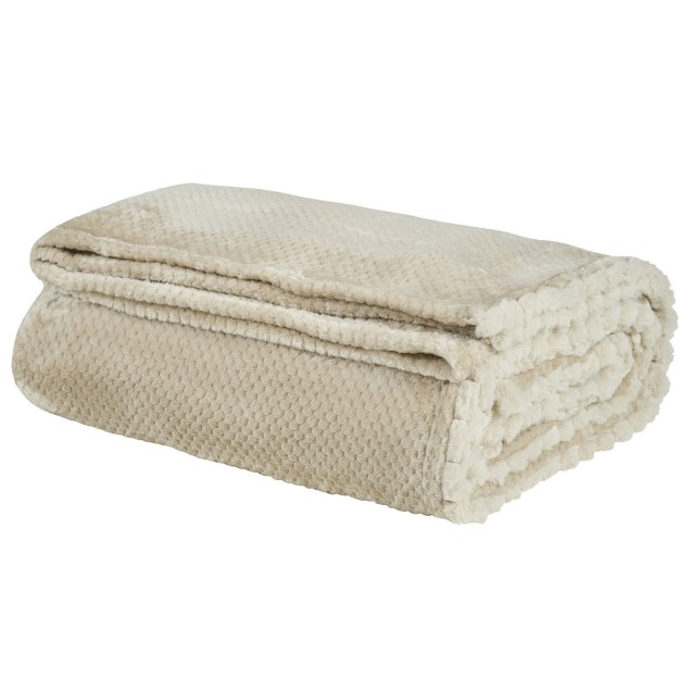Κουβέρτα Fleece Υπέρδιπλη Das Home 1187 Beige 220x240 Κουβέρτα Fleece Υπέρδιπλη Das Home 1187 Beige 220x240