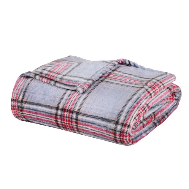 Κουβέρτα Fleece Καναπέ Das Home 1362 Grey-Red 130x170 Κουβέρτα Fleece Καναπέ Das Home 1362 Grey-Red 130x170