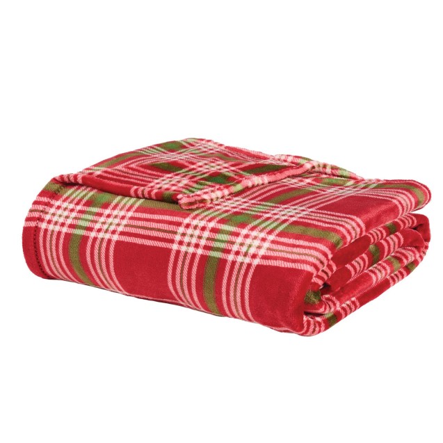 Κουβέρτα Fleece Καναπέ Das Home 1361 Red-Green 130x170 Κουβέρτα Fleece Καναπέ Das Home 1361 Red-Green 130x170