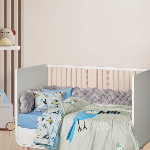 Κουβέρτα Fleece Κούνιας Das Home 4914 Grey-Blue-Mint 110x150 Κουβέρτα Fleece Κούνιας Das Home 4914 Grey-Blue-Mint 110x150
