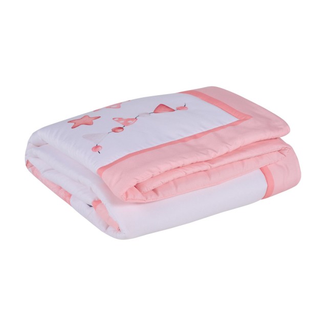 Πάπλωμα Κούνιας Das Baby 4917 White-Pink 110x150 Πάπλωμα Κούνιας Das Baby 4917 White-Pink 110x150