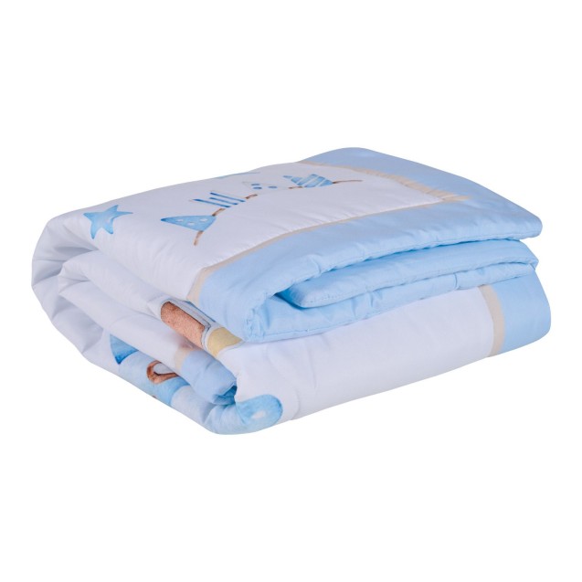 Πάπλωμα Κούνιας Das Baby 4918 Blue-White-Ochre 110x150 Πάπλωμα Κούνιας Das Baby 4918 Blue-White-Ochre 110x150
