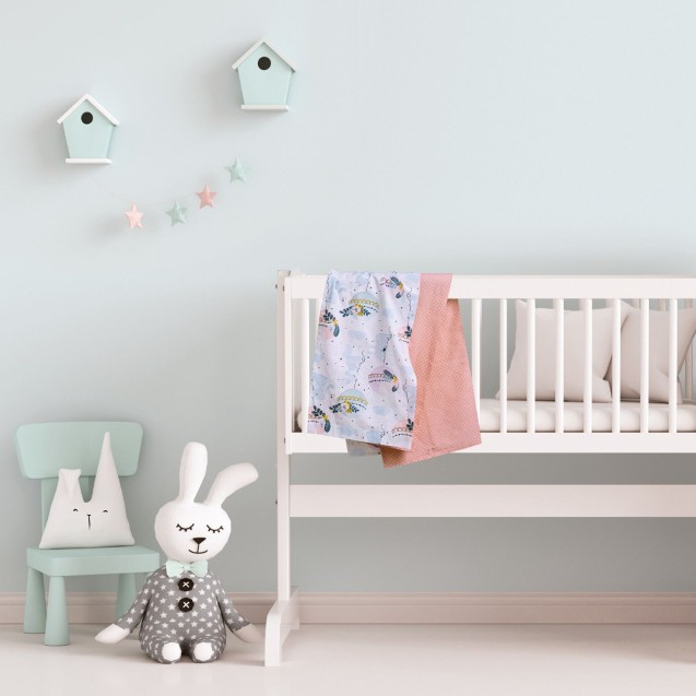 Σετ Σεντόνια Λίκνου 2 Τεμαχίων Das Home 4915 Light Blue-Pink-Mint 70x120 Σετ Σεντόνια Λίκνου 2 Τεμαχίων Das Home 4915 Light Blue-Pink-Mint 70x120