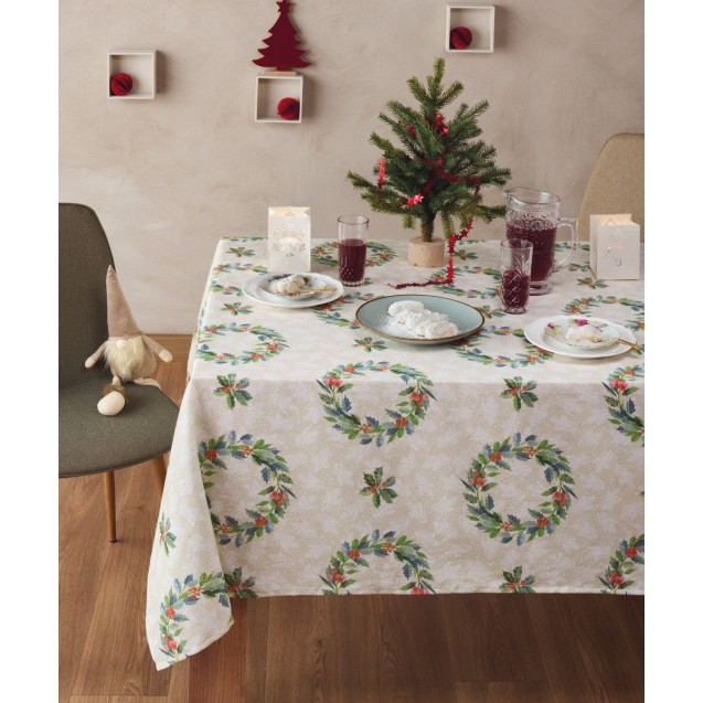 Τραπεζομάντηλο Kentia Snow 2428 135x180 Τραπεζομάντηλο Kentia Snow 2428 135x180