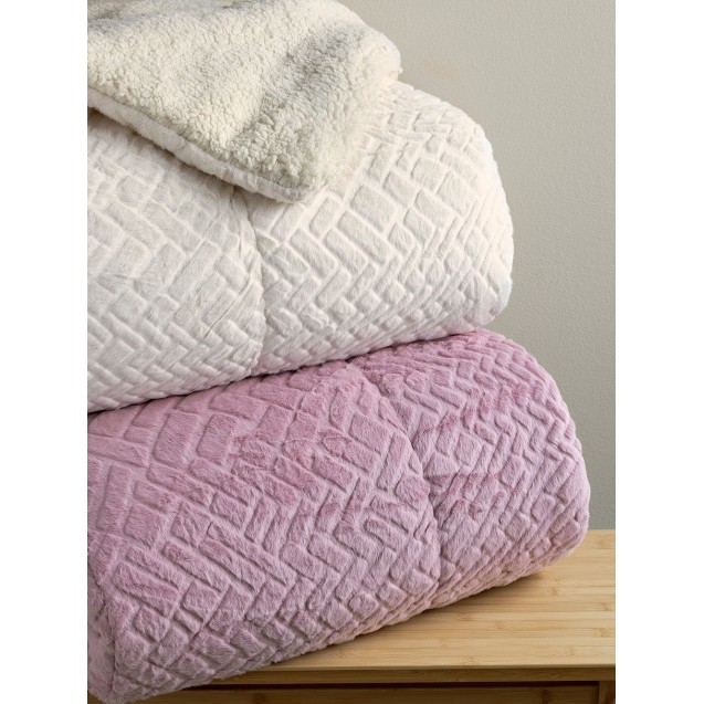 Κουβερτοπάπλωμα Μονό με Γούνα Sherpa Palamaiki 160x220 MOZZA MOV Κουβερτοπάπλωμα Μονό με Γούνα Sherpa Palamaiki 160x220 MOZZA MOV